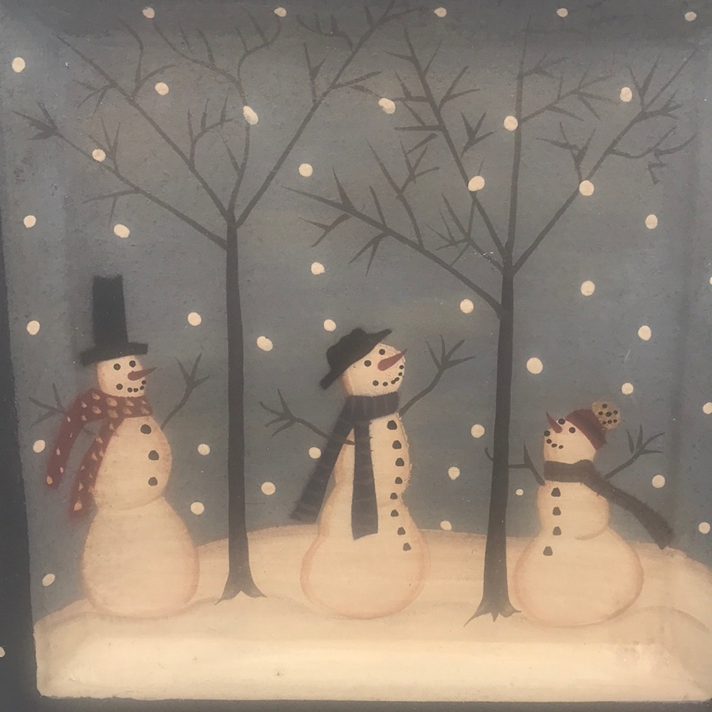 Donna White Handpainted Wooden Tray